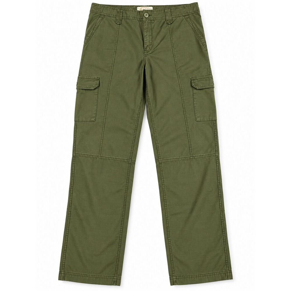 Eddie Bauer Ripstop Cargo Pants Snap Ankle Olive Green Utility Gorpcore Women's